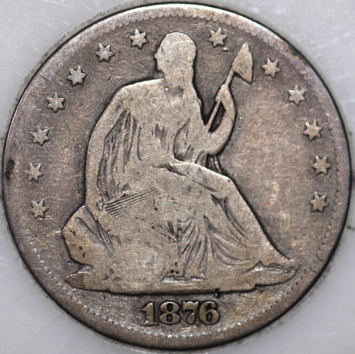 1876-S Seated Liberty Half Dollar 90% Silver As Shown [SN01]