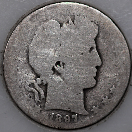 1897-O Barber Half Dollar 90% Silver, 100+ years Old As Shown [SN01]