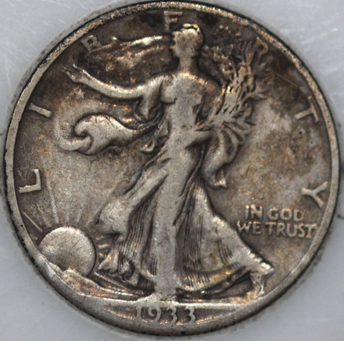 1933-S Walking Liberty Half Dollar 90% Silver As Shown [SN01]