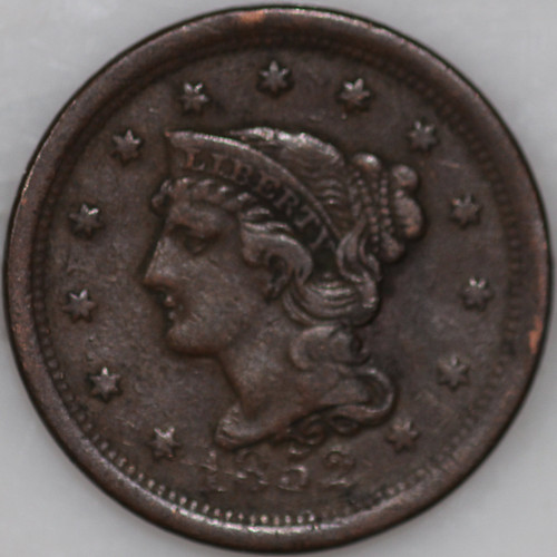 1852-P Large Cent, Over 150 Years Old As Shown [SN01]