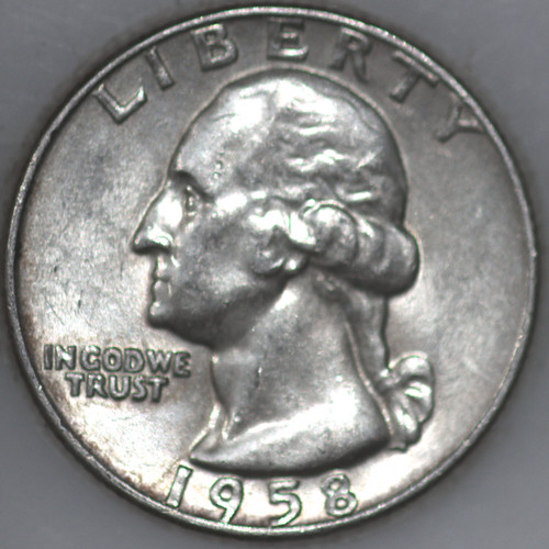 1958-P Washington Quarter 90% Silver As Shown [SN02]