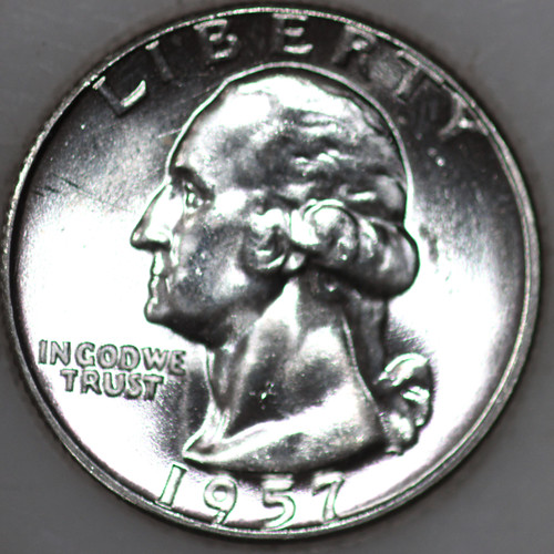 1957-P Washington Quarter 90% Silver As Shown [SN01]