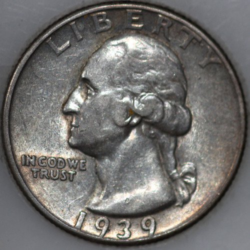 1939-P Washington Quarter 90% Silver As Shown [SN01]
