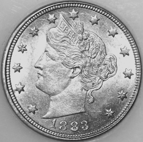 1883-P Liberty Nickel, aka V Nickel, NO CENTS, Uncirculated As Shown [SN02]