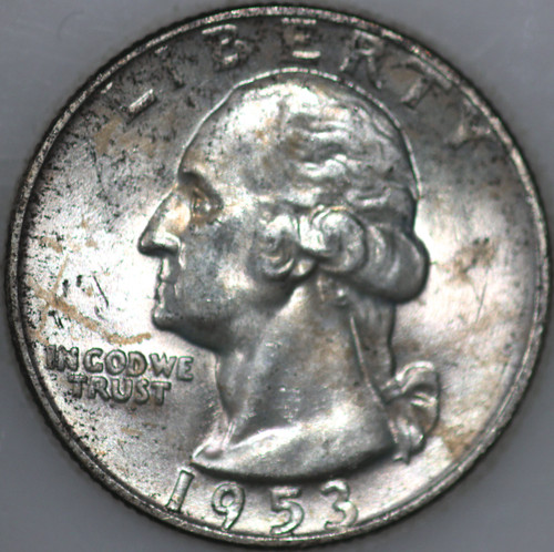 1953-D washington Quarter 90% Silver Uncirculated As Shown [SN05]
