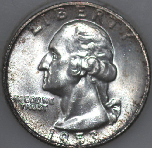 1953-D washington Quarter 90% Silver Uncirculated As Shown [SN04]
