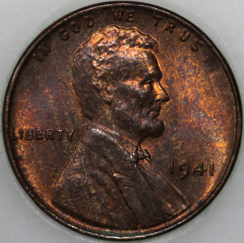 1941-P Wheat Cent with Select Natural Toning As Shown [SN01]