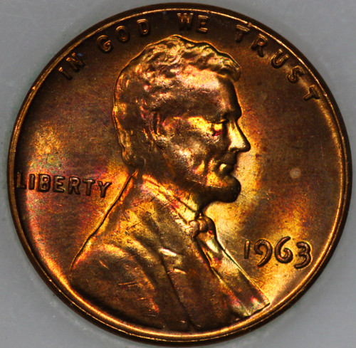 1963-P Memorial Cent with Select Natural Toning, Uncirculated As Shown [SN01]