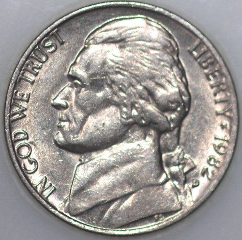 1982-D Jefferson Nickel, Popular Modern Coin As Shown [SN01]