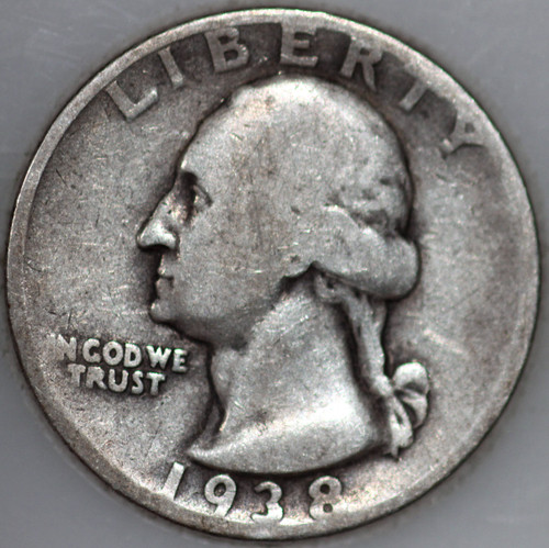 1938-S Washington Quarter 90% Silver As Shown [SN01]
