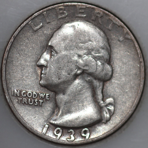 1939-P Washington Quarter 90% Silver As Shown [SN03]