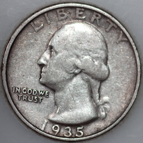 1935-P Washington Quarter 90% Silver As Shown [SN01]