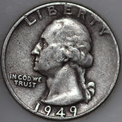 1949-P Washington Quarter 90% Silver As Shown [SN01]