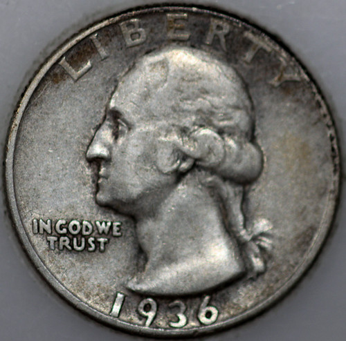 1936-P Washington Quarter 90% Silver As Shown [SN03]