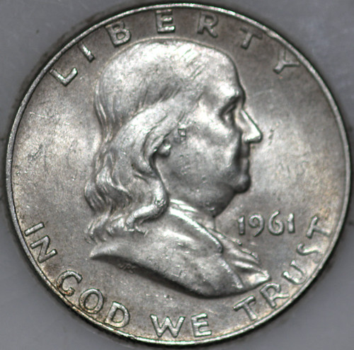 1961-D Franklin Half Dollar 90% Silver As Shown [SN02]