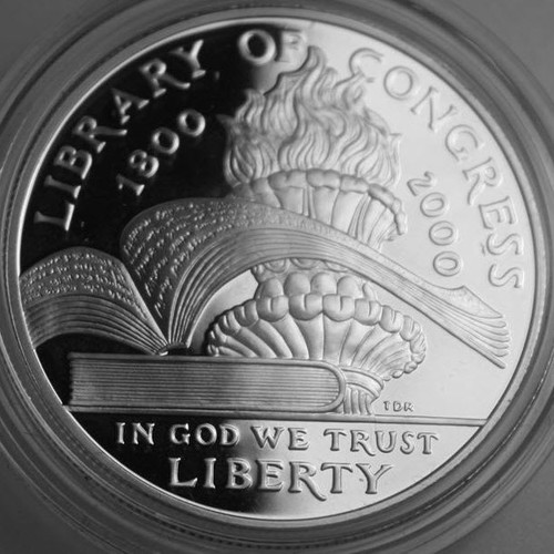 2000-P Commemorative Silver Proof Dollar Library Of Congress