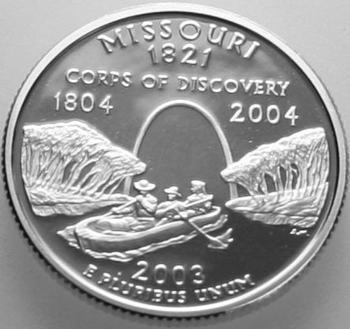 2003-S State Quarter Silver Proof Missouri MO Nice No Problem Coin