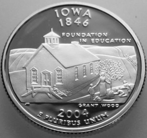 2004-S State Quarter Silver Proof Iowa IA Nice No Problem Coin