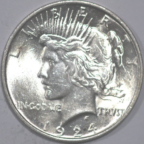 1924-P Peace Dollar 90% Silver Uncirculated As Shown [SN01]