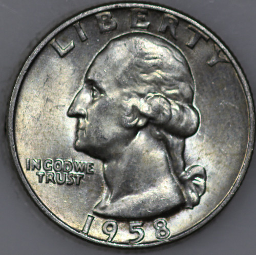 1958-D Washington Quarter 90% Silver Uncirculated Proof Like As Shown [SN01]