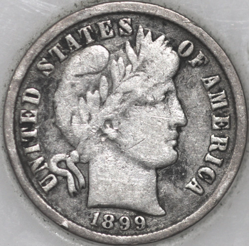 1899-P Barber Dime 90% Silver, 100+ years Old As Shown [SN02]