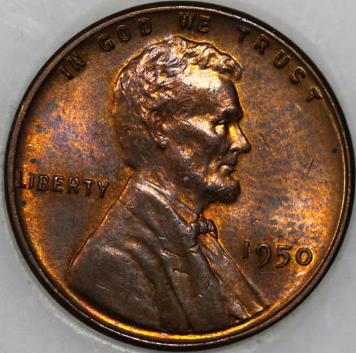 1950-P Wheat Cent with Select Natural Toning As Shown [SN01]