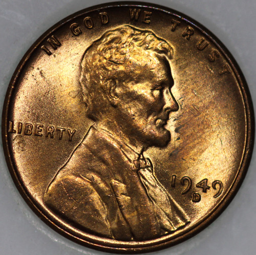 1949-D Wheat Cent with Select Natural Toning As Shown [SN01]