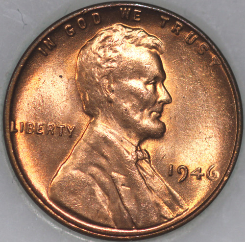 1946-P Wheat Cent, Uncirculated with Select Natural Toning As Shown [SN02]