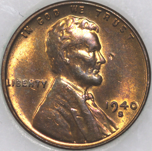 1940-S Wheat Cent with Select Natural Toning As Shown [SN02]