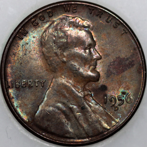 1956-D Wheat Cent with Select Natural Toning As Shown [SN02]