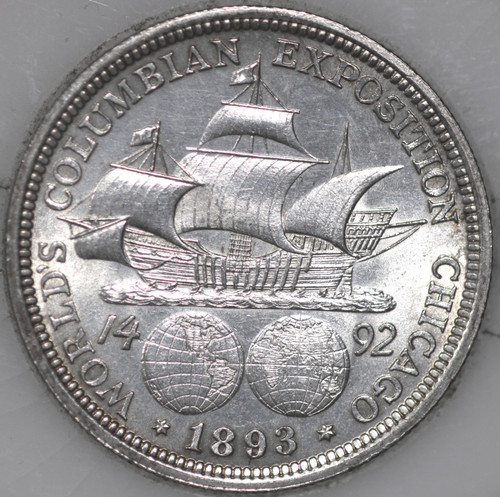 1893-P Commemorative 90% Silver Columbian Exposition Chicago Half Dollar [SN02]