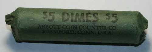 1980-D Roll of 50 Uncirculated Roosevelt Dimes