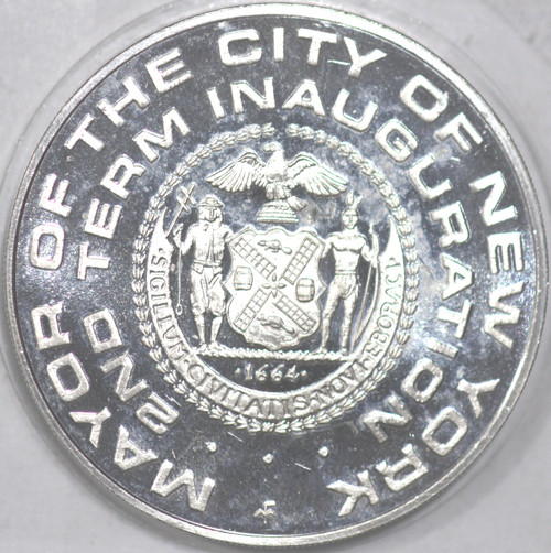 1972 Medal John Lindsay 0.85 grams Sterling Silver 1.5" Diameter As Shown