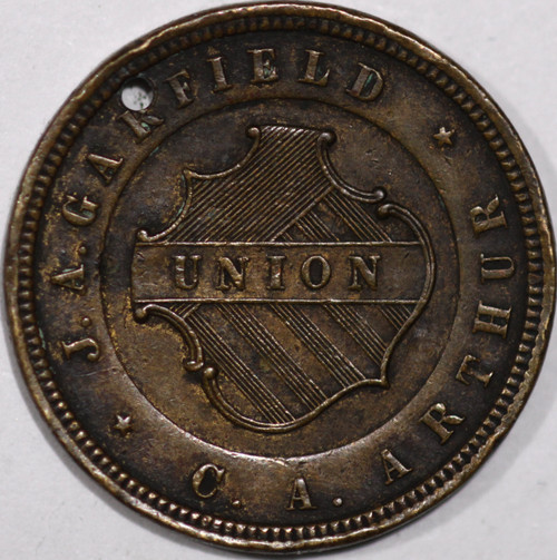 1880 Garfield/Arthur Bronze Medal One Inch Diameter As Shown