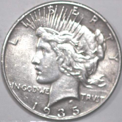 1935-P Peace Dollar, Art Deco Design [SN01]