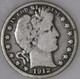 1912-P Barber Half Dollar 90% Silver As Shown [SN01]