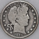1904-O Barber Half Dollar 90% Silver, 100+ years Old As Shown [SN02]