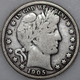 1905-S Barber Half Dollar 90% Silver, 100+ years Old As Shown [SN03]