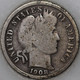 1908-P Barber Dime 90% Silver, 100+ years Old As Shown [SN01]