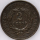 1865-P Two Cent Piece, over 150 years old As Shown
