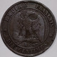 1856-A Ten Centimes Bronze 30 mm Diameter As Shown