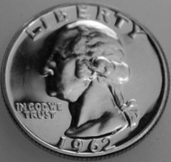 1962-P Washington Quarter 90% Silver Proof From US Mint Proof Set