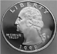 1998-S Washington Quarter 90% Silver Proof Strike Nice No Problem Coin