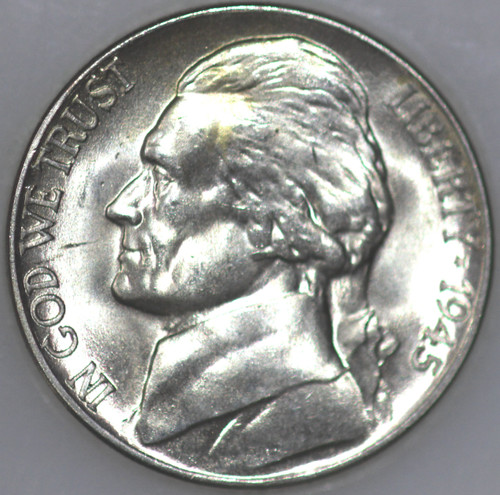 1945-D Jefferson War Nickel, 35% Silver, Sample Photo Shown [SN03