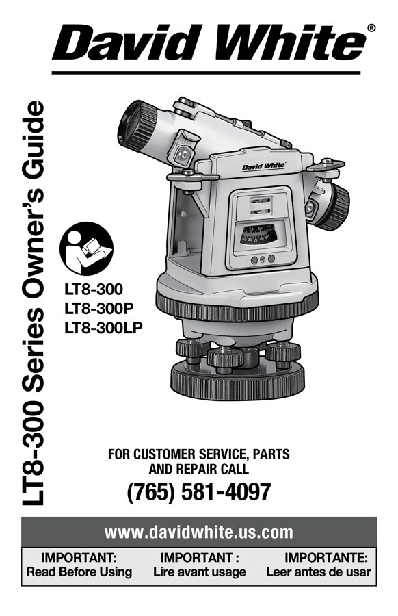 David White LT8-300 series owner's guide cover