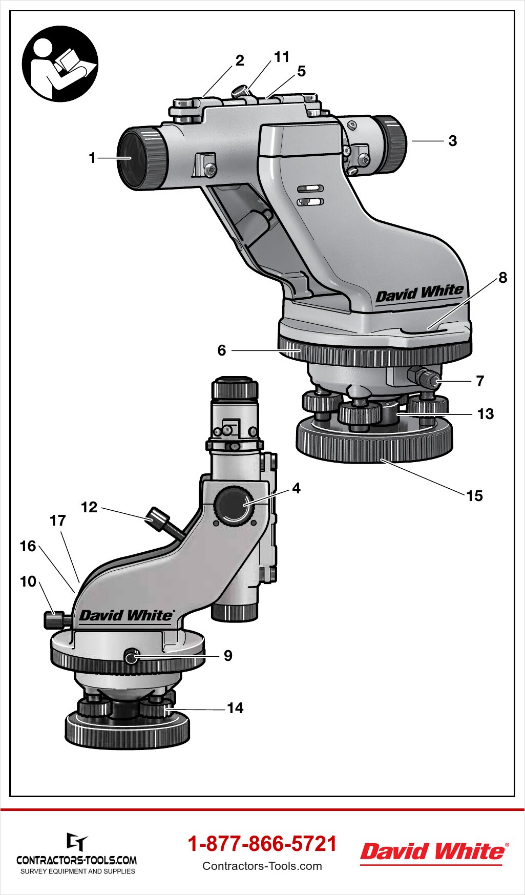 David White LT8-300LTU parts diagram with numbered features