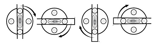 Final level check at four positions over the leveling screws