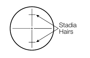 Stadia hairs on the LT8-300 glass reticle