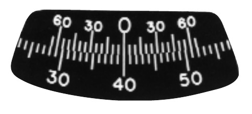 Vernier reading: zero on the vernier lines up with 40 degrees exactly