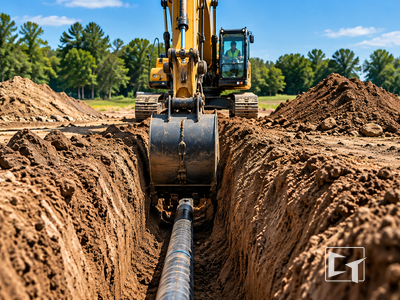 iDig 2D machine control on an excavator — trenching
